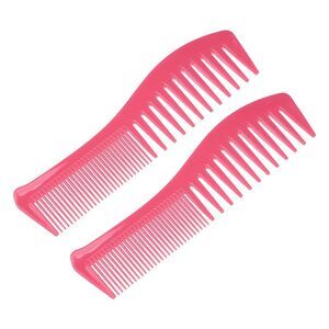 2 Pcs Hair Detangling Comb for Wet and Dry Wide Tooth Anti Static Dark Pink